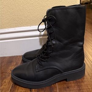 Vince Black Combat Boots